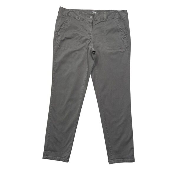LOFT Women's Size 10 Gray Relaxed Skinny Pants - Picture 1 of 9